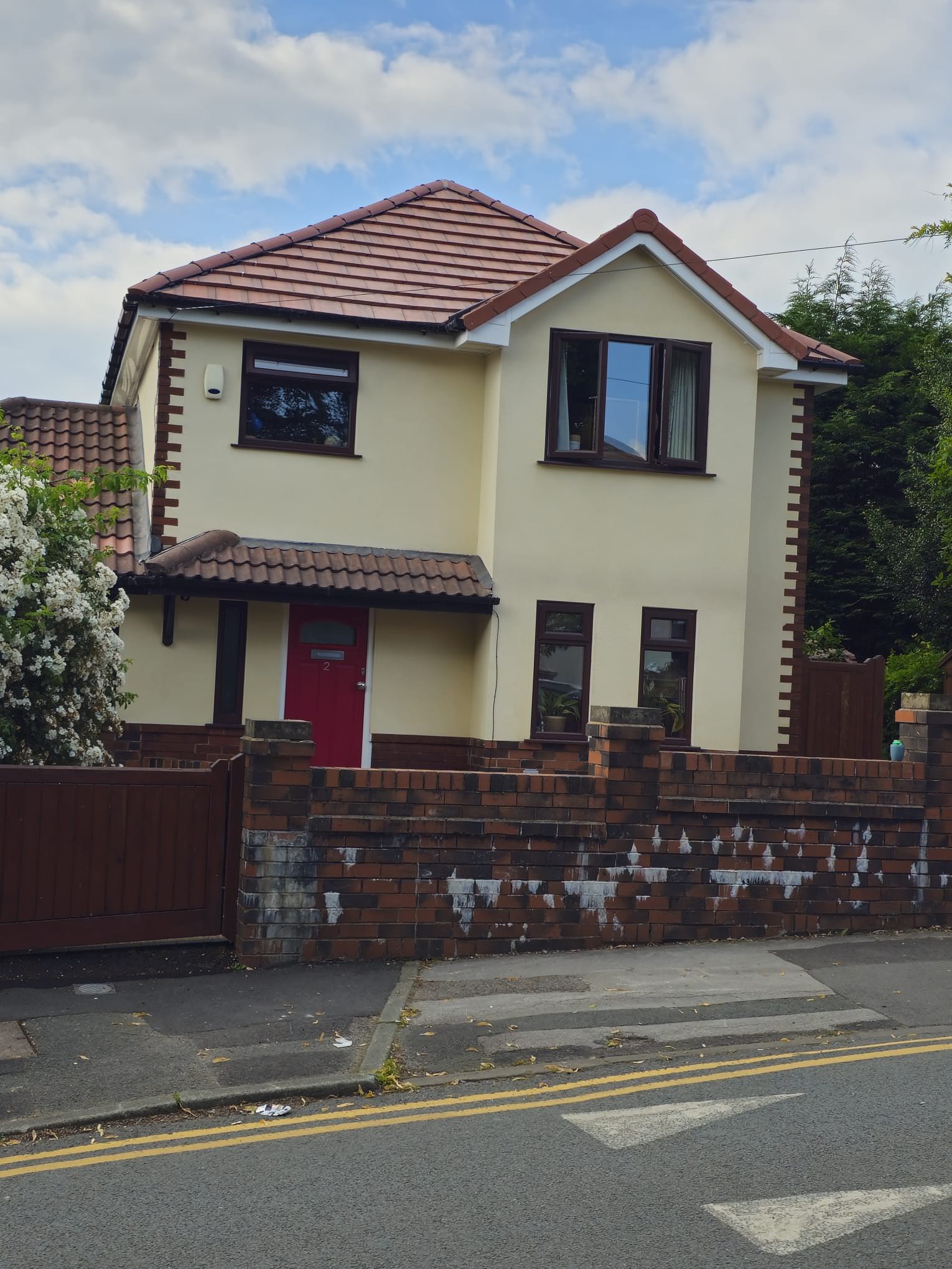 Exterior wall rendering using monocouche in Preston