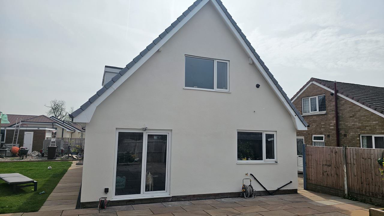 Lime rendering for home renovation in Preston