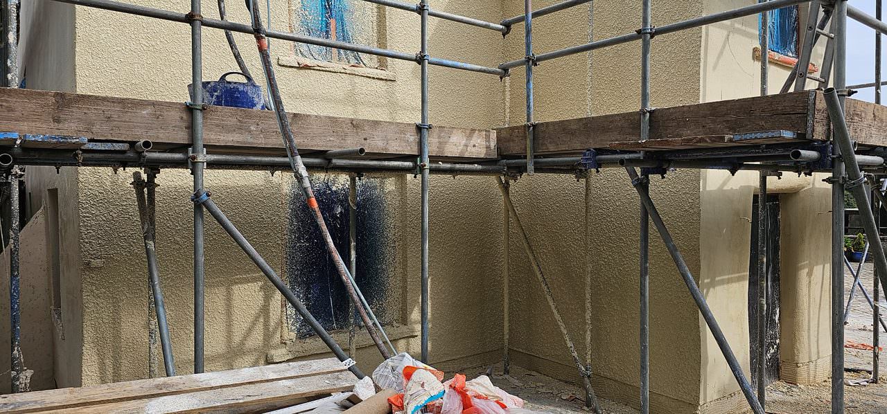 Restoration work using lime render in Preston