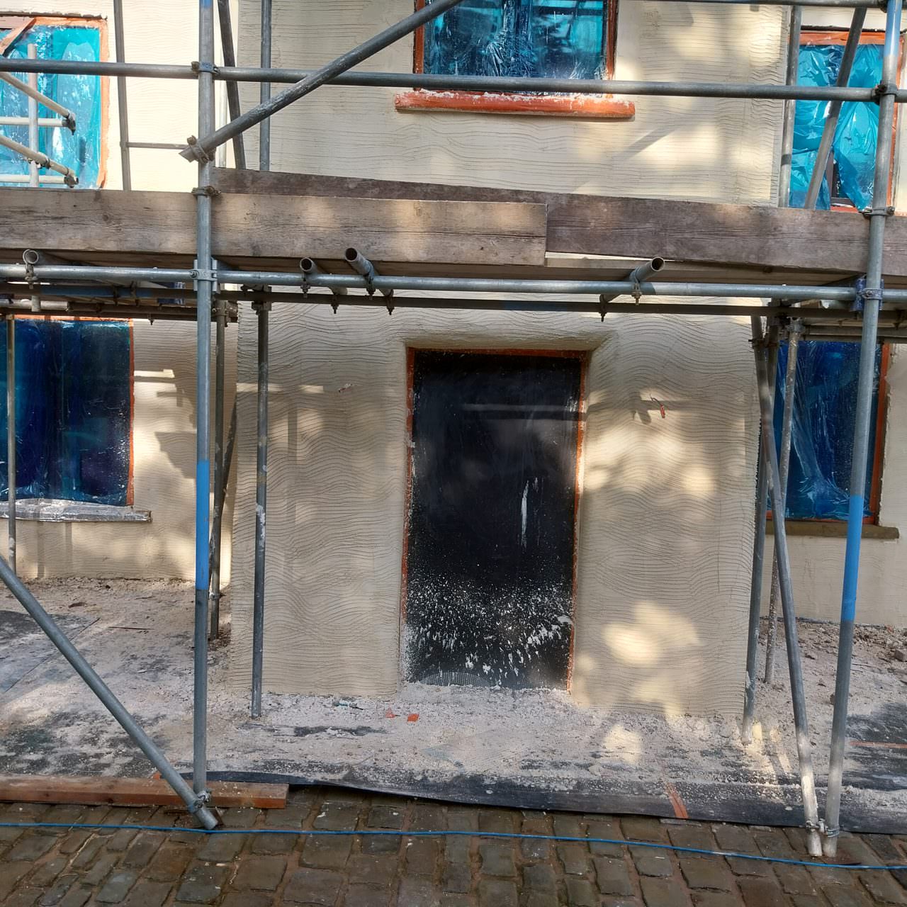 Exterior home restoration using monocouche in Preston