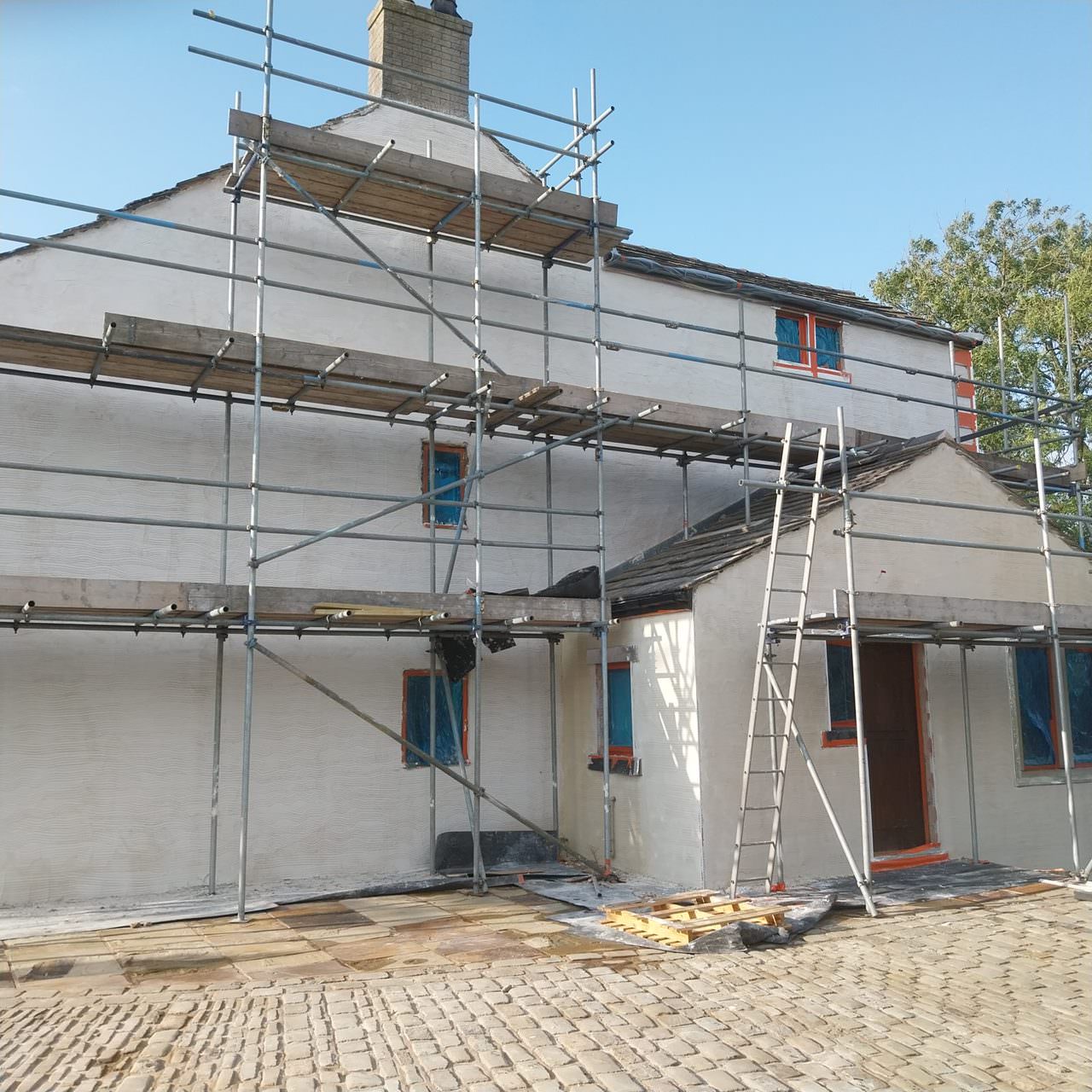Lime render and K-Rend application in Preston home