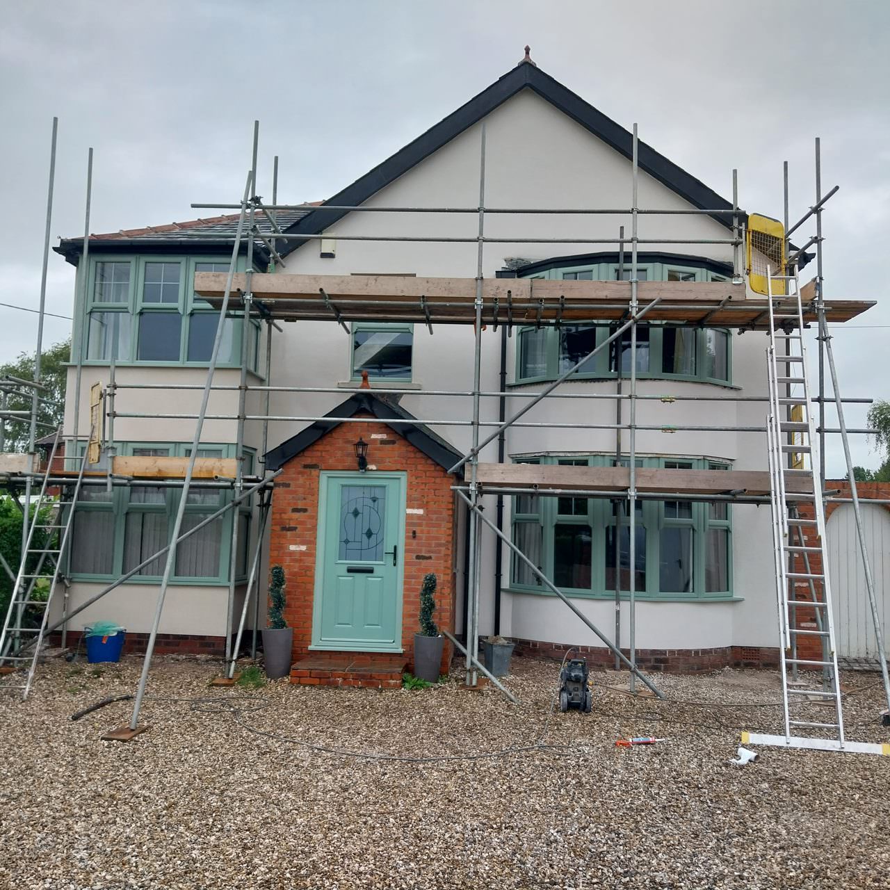 Lime rendering for historical restoration in Preston