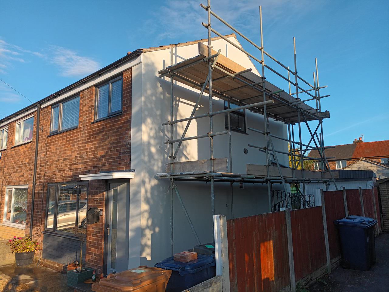 Historical home restoration using lime render in Preston